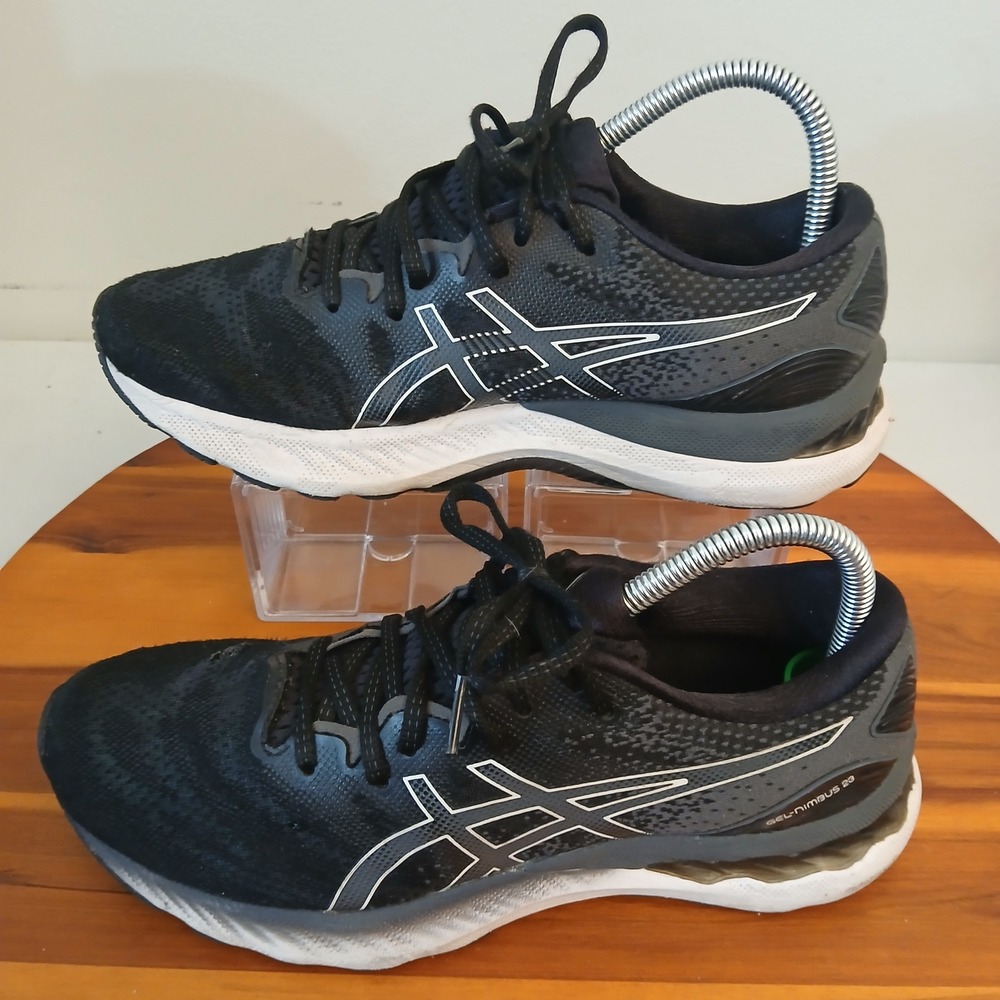 ASICS Gel-Nimbus 23 Womens 8.5 Black Running Shoes Sneakers 1012A885